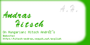 andras hitsch business card